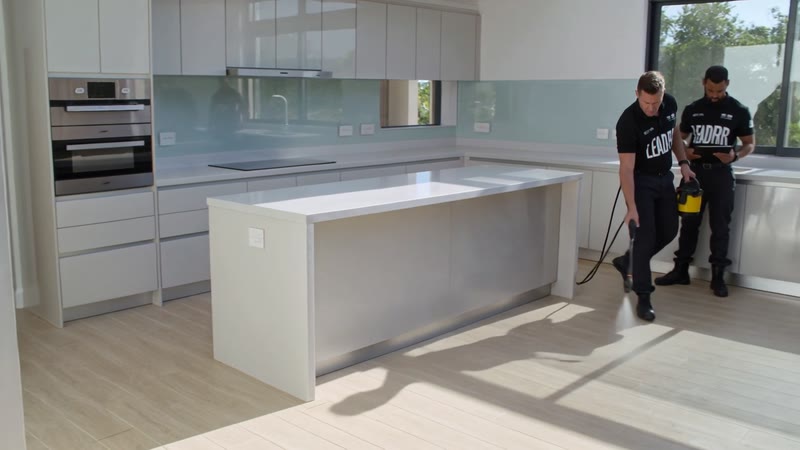 Pest Control Cape Town - pest control technicians spraying along kitchen units